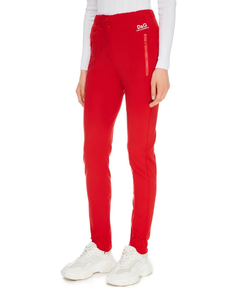 Спортивные брюки Dolce&Gabbana FTB7KT-GDO95, красный цвет • Купить в интернет-магазине Kameron