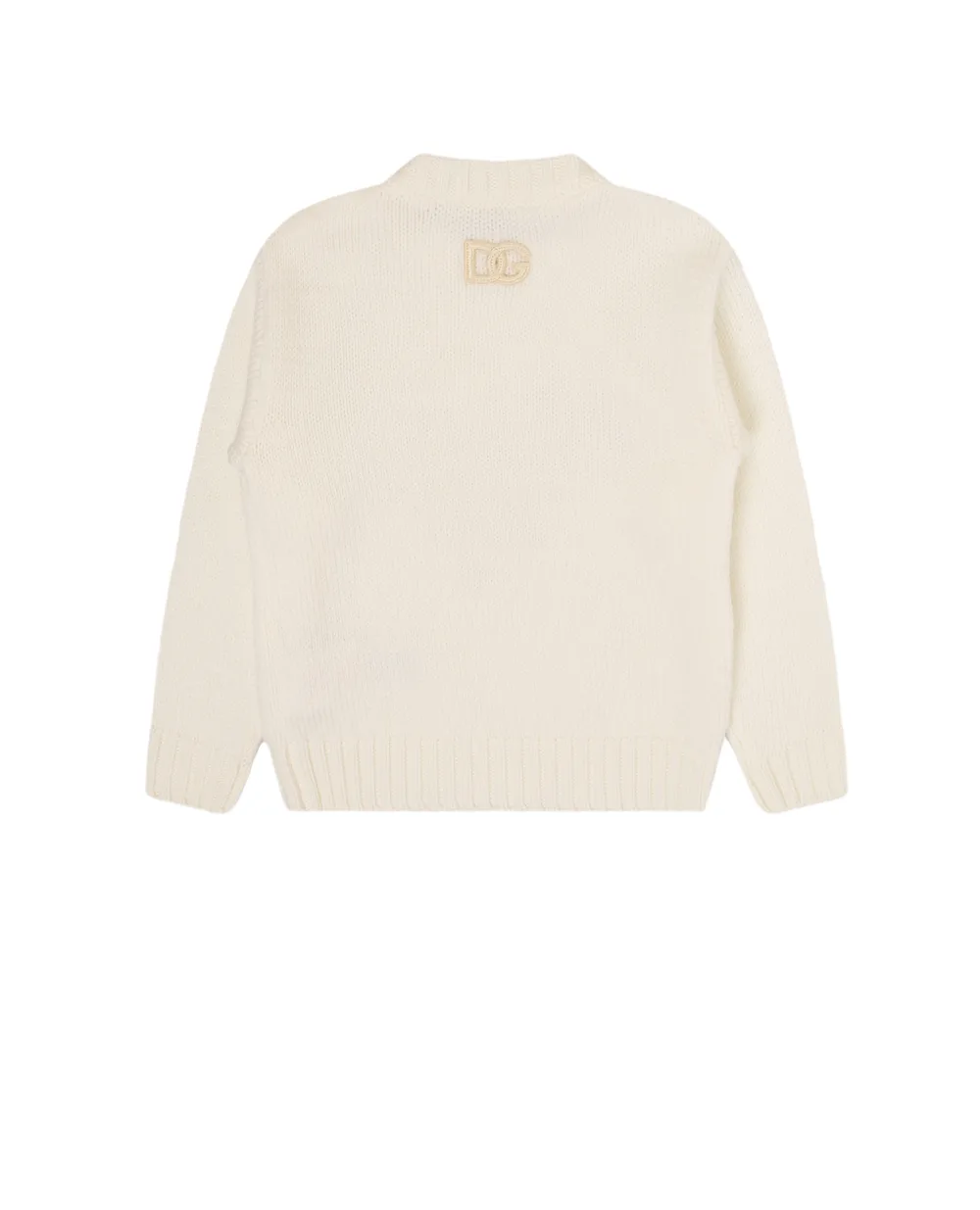 Детский шерстяной свитер Dolce&Gabbana Kids L2KWC8-JAV61-, белый цвет • Купить в интернет-магазине Kameron