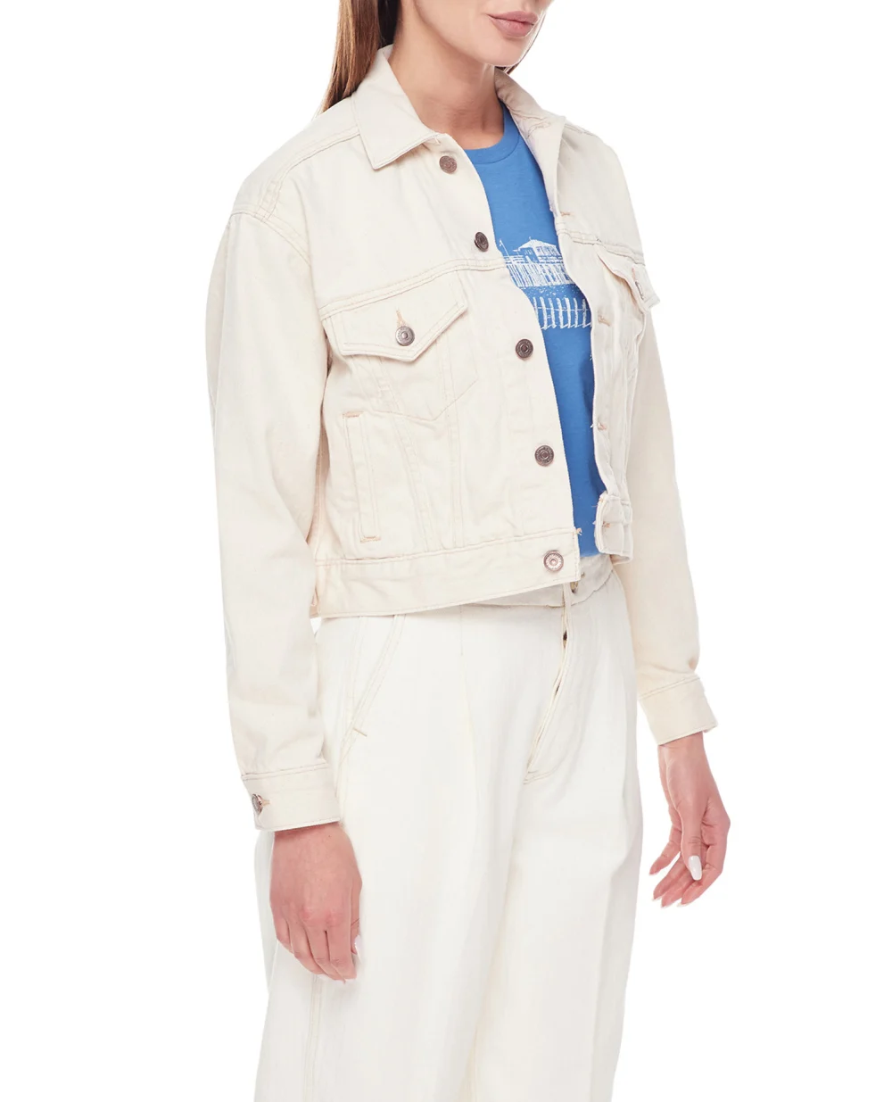 Джинсовая куртка Polo Ralph Lauren 211890862001, белый цвет • Купить в интернет-магазине Kameron