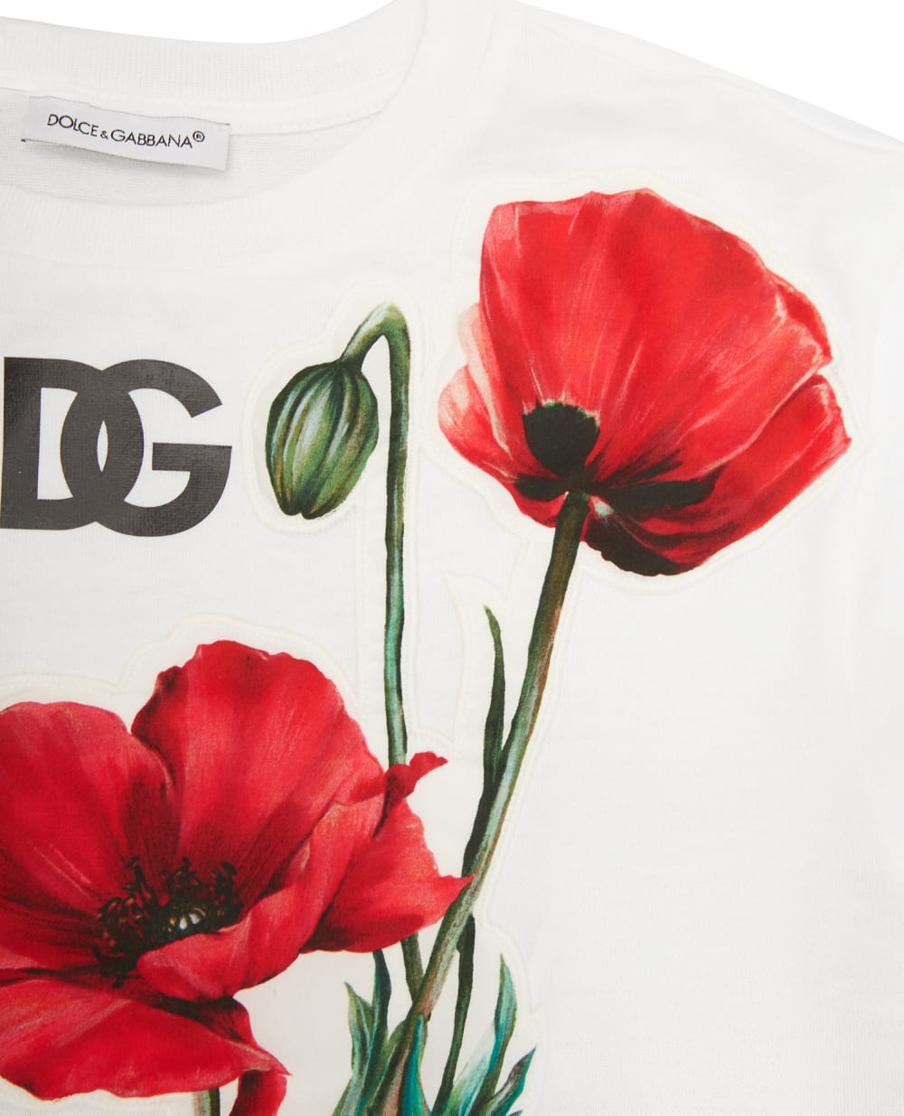 Детская футболка Dolce&Gabbana Kids L5JTHY-G7G9M-S, белый цвет • Купить в интернет-магазине Kameron
