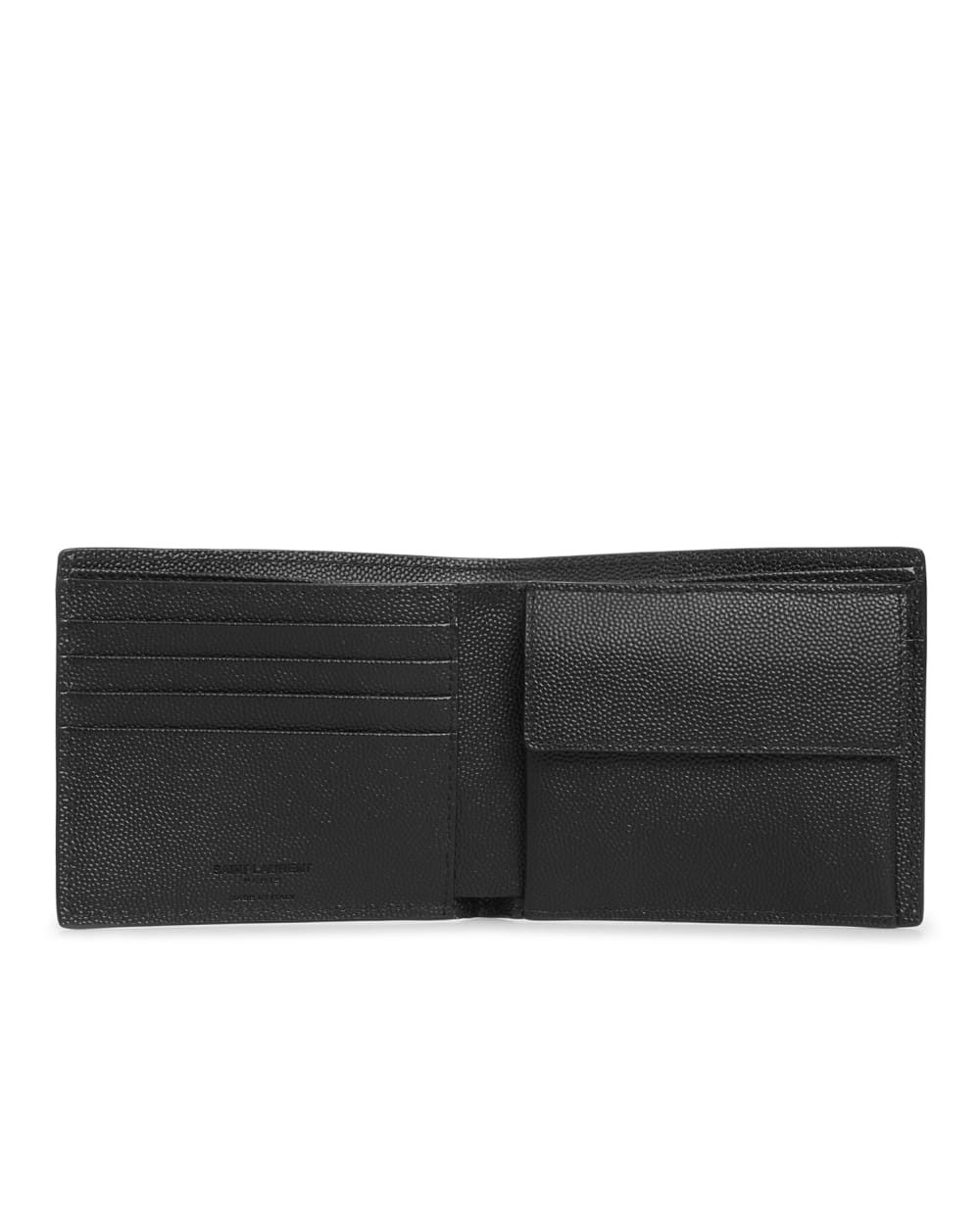 Кожаный кошелек Eats/West Saint Laurent 396303-BTY0N-, черный цвет • Купить в интернет-магазине Kameron