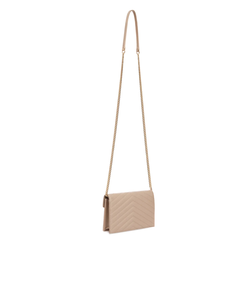 Кожаная сумка Envelope Saint Laurent 393953-BOW01-, бежевый цвет • Купить в интернет-магазине Kameron