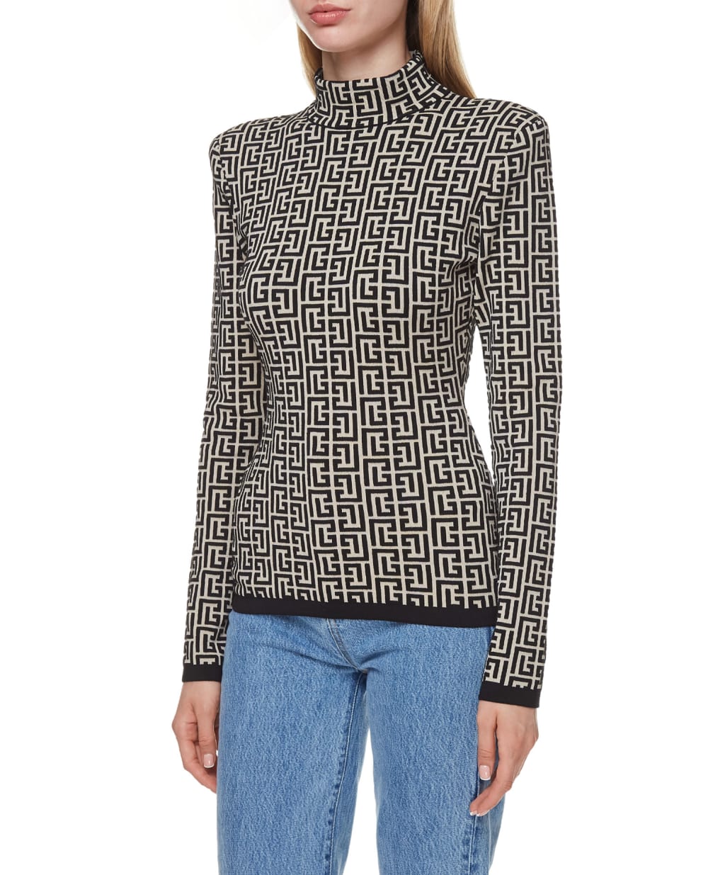 Шерстяной гольф Balmain WF1KF000K253, разноцветный цвет • Купить в интернет-магазине Kameron