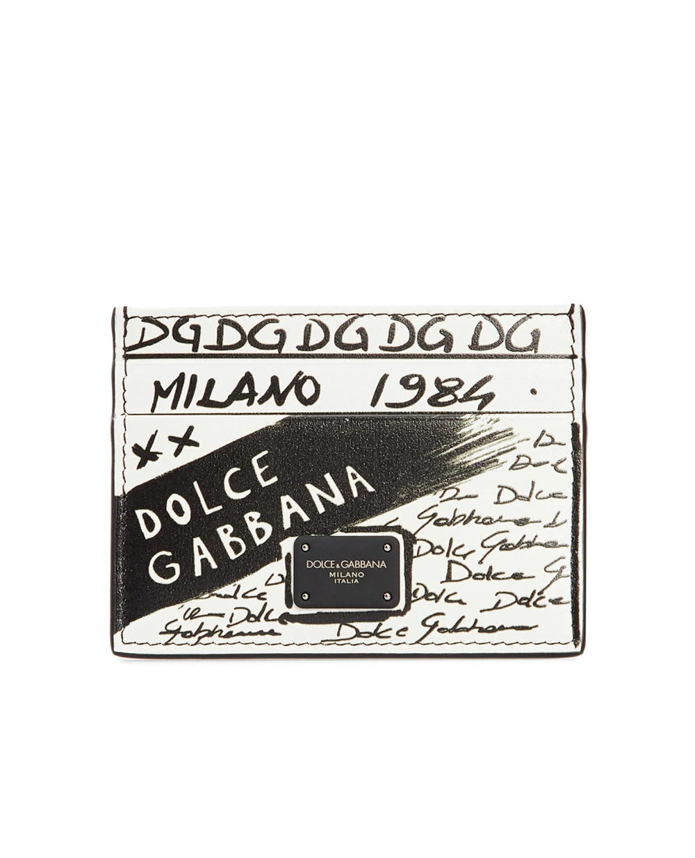 Кожаная визитница Dolce&Gabbana BP0330-AQ276, белый цвет • Купить в интернет-магазине Kameron