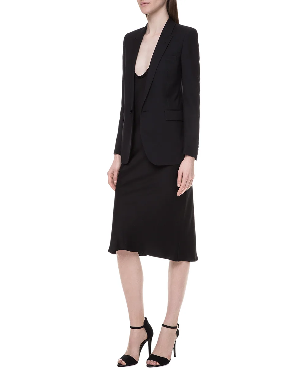 Шерстяной жакет Saint Laurent 517740-Y404W-, черный цвет • Купить в интернет-магазине Kameron