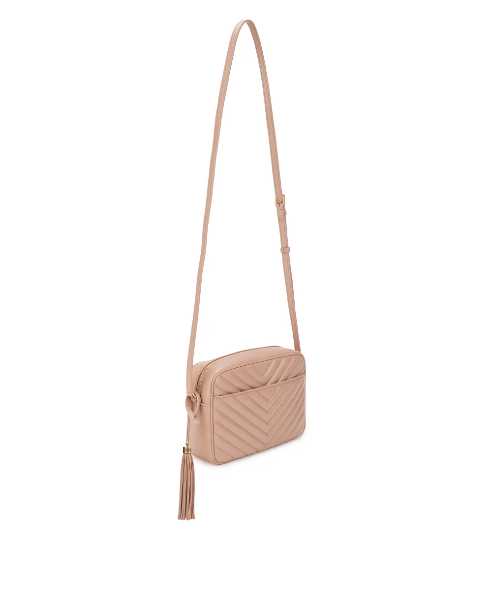 Кожаная сумка Lou Camera Bag Saint Laurent 715232-DV707, бежевый цвет • Купить в интернет-магазине Kameron