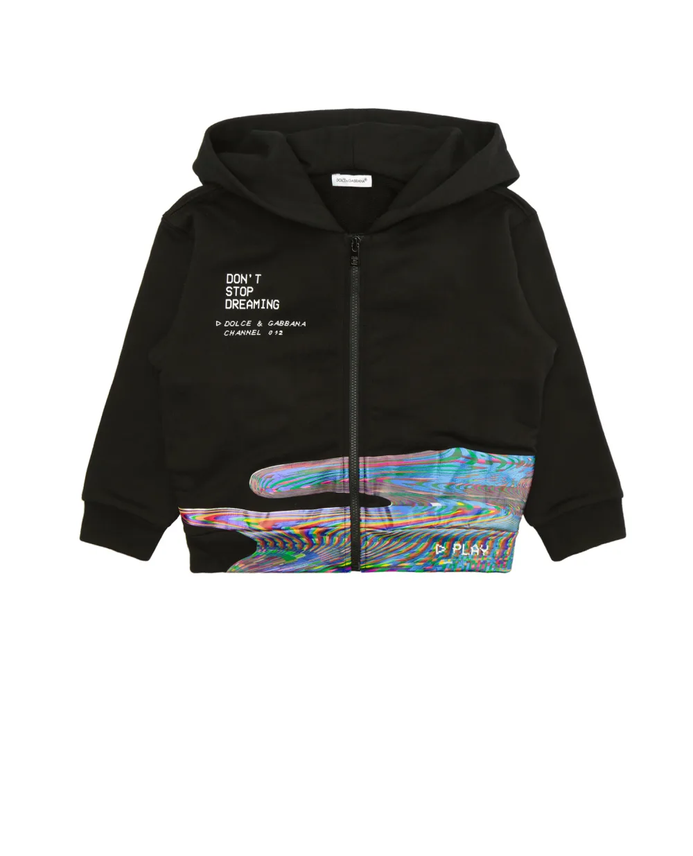 Детское худи Dolce&Gabbana Kids L4JWBX-G7BMB-S, черный цвет • Купить в интернет-магазине Kameron