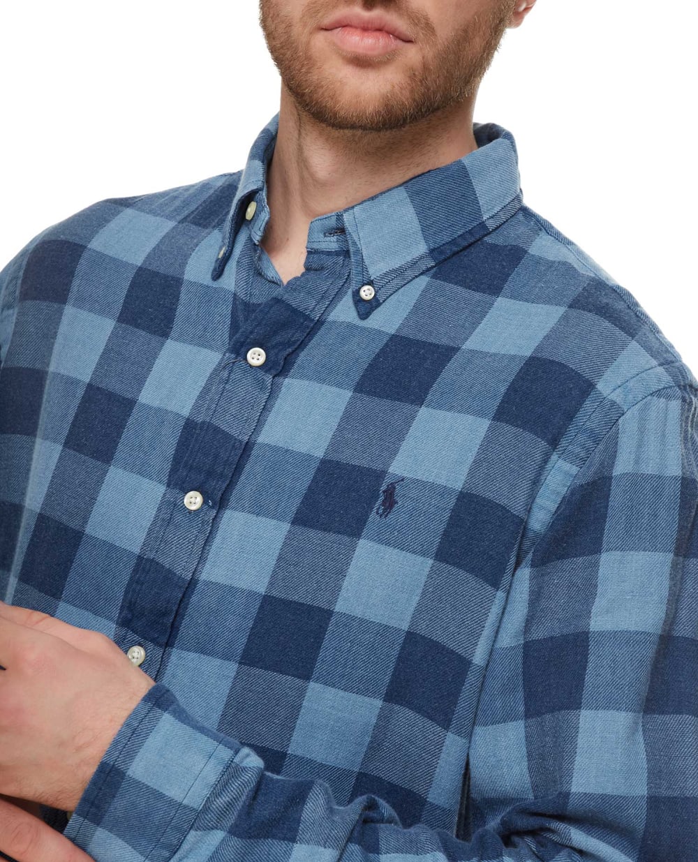 Рубашка Polo Ralph Lauren 710853124001, голубой цвет • Купить в интернет-магазине Kameron