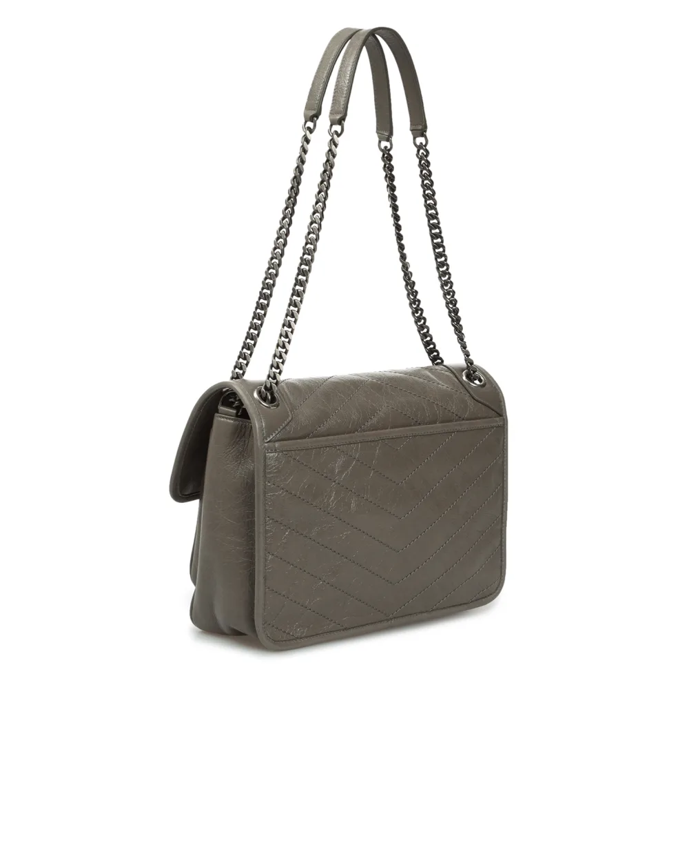 Кожаная сумка Niki Medium Saint Laurent 633158-1YG04, серый цвет • Купить в интернет-магазине Kameron