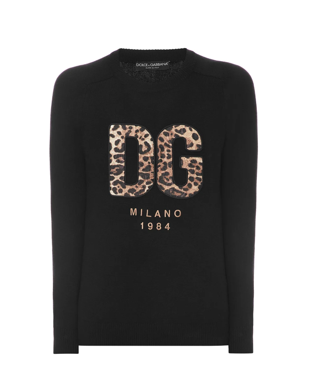 Шерстяной свитер Dolce&Gabbana GXG33Z-JAW8Y, черный цвет • Купить в интернет-магазине Kameron