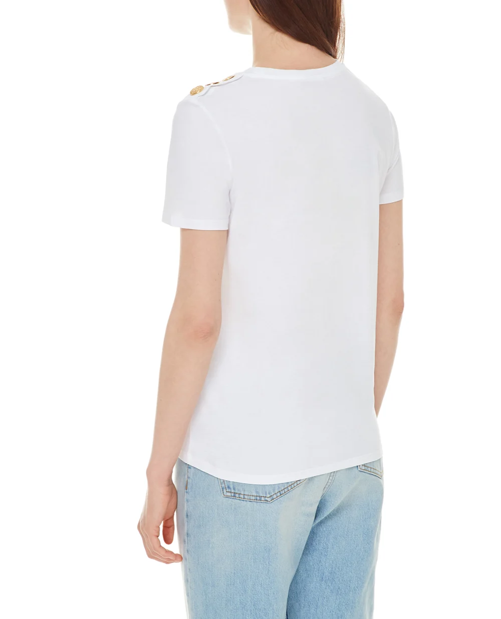 Футболка Balmain XF1EF005BB28, белый цвет • Купить в интернет-магазине Kameron