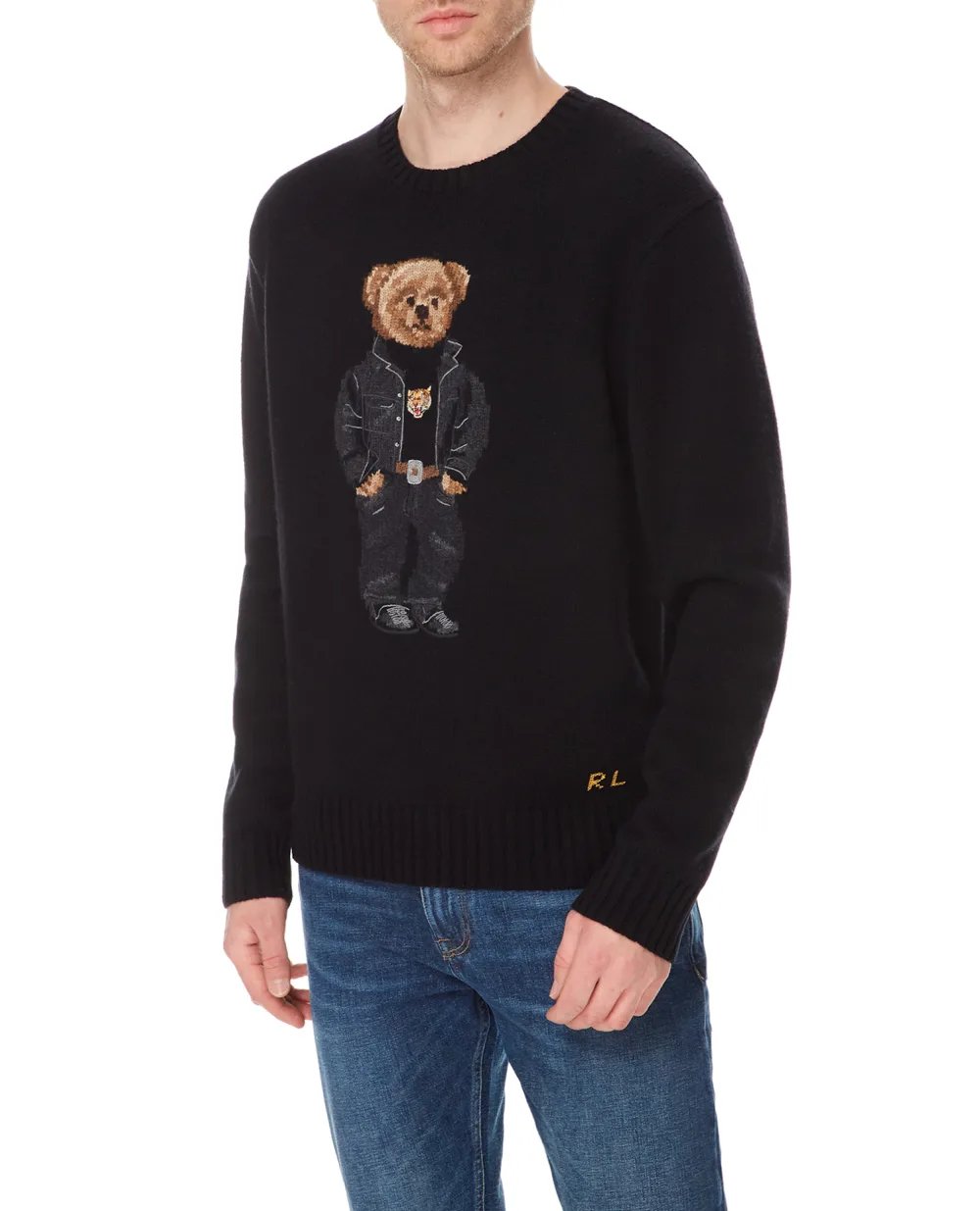Шерстяной свитер Polo Ralph Lauren 710857281001, черный цвет • Купить в интернет-магазине Kameron