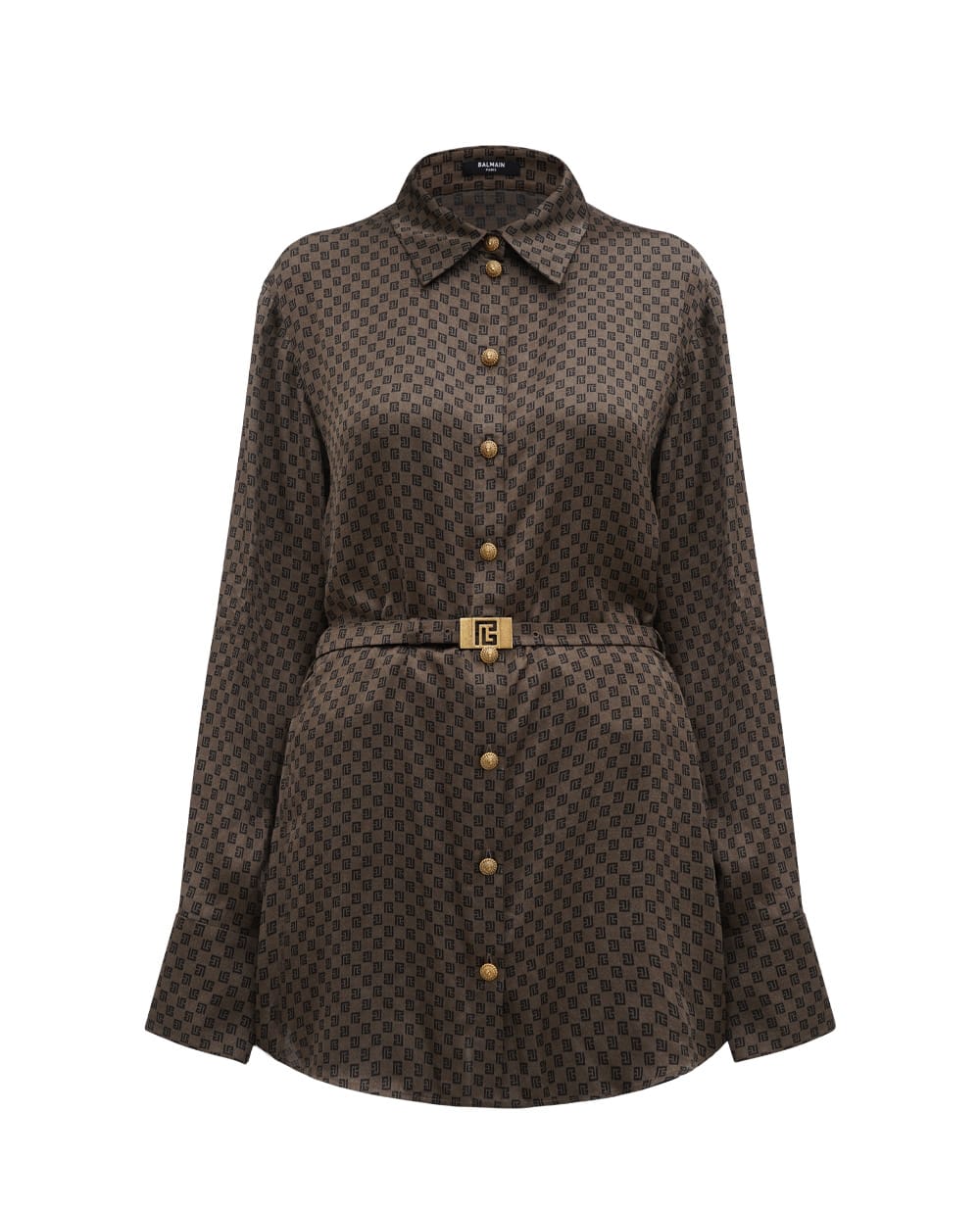Блуза Balmain BF0HS270VD98, коричневый цвет • Купить в интернет-магазине Kameron