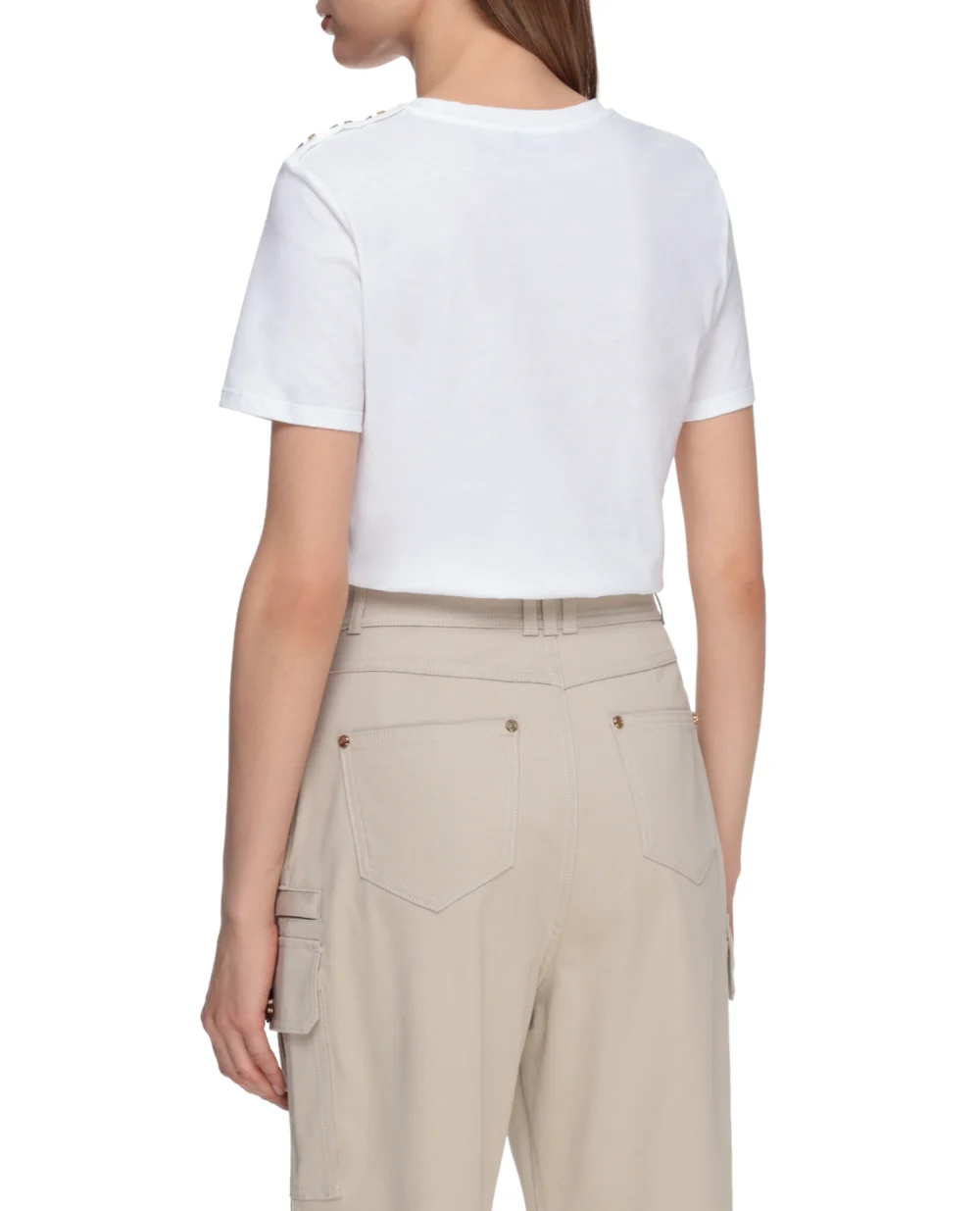 Футболка Balmain VF11350B012, белый цвет • Купить в интернет-магазине Kameron