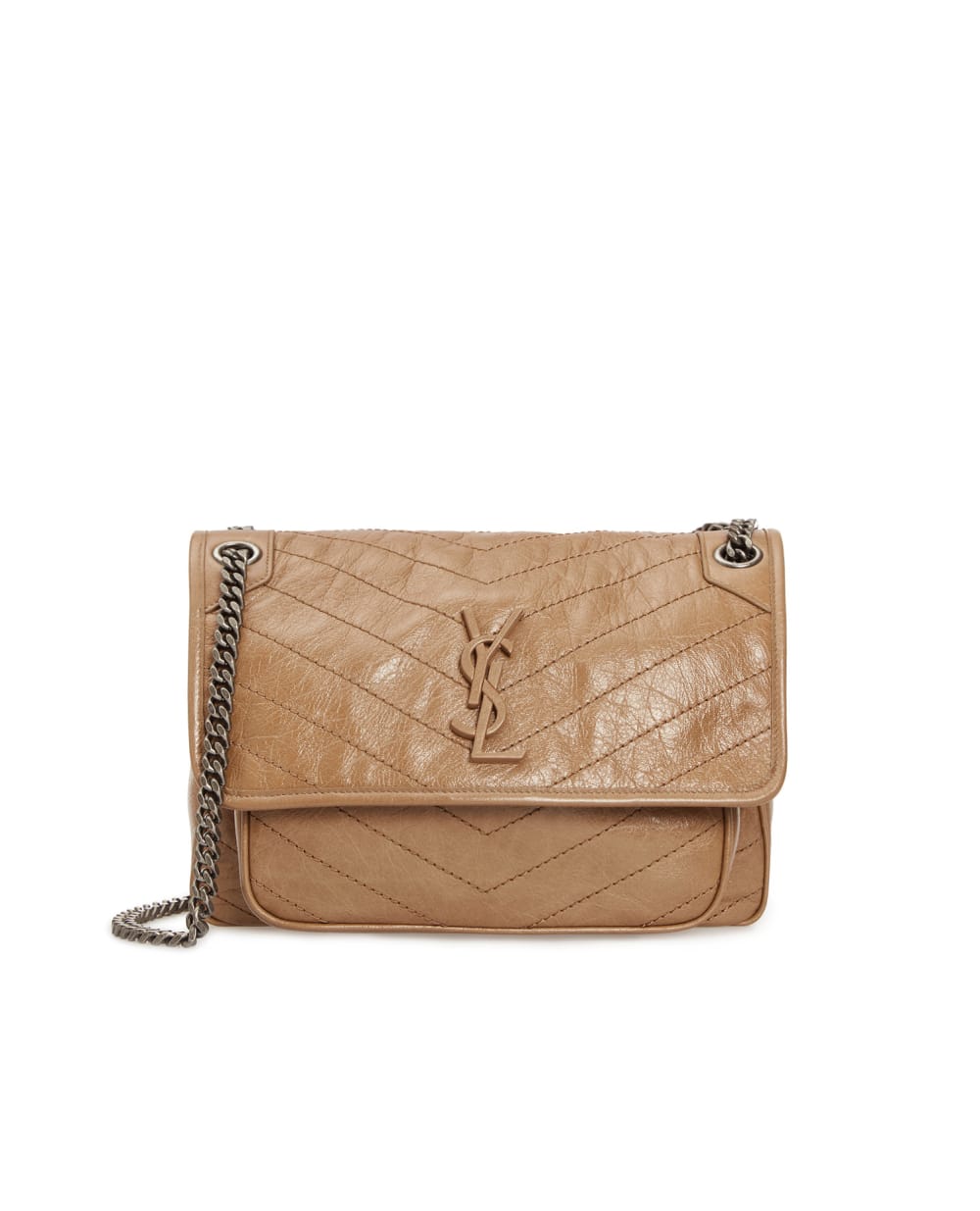 Кожаная сумка Niki Medium Saint Laurent 633158-1YG04, бежевый цвет • Купить в интернет-магазине Kameron