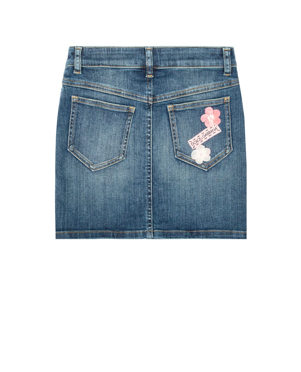 Детская джинсовая юбка Dolce&Gabbana Kids L53I42-LD954-B, синий цвет • Купить в интернет-магазине Kameron