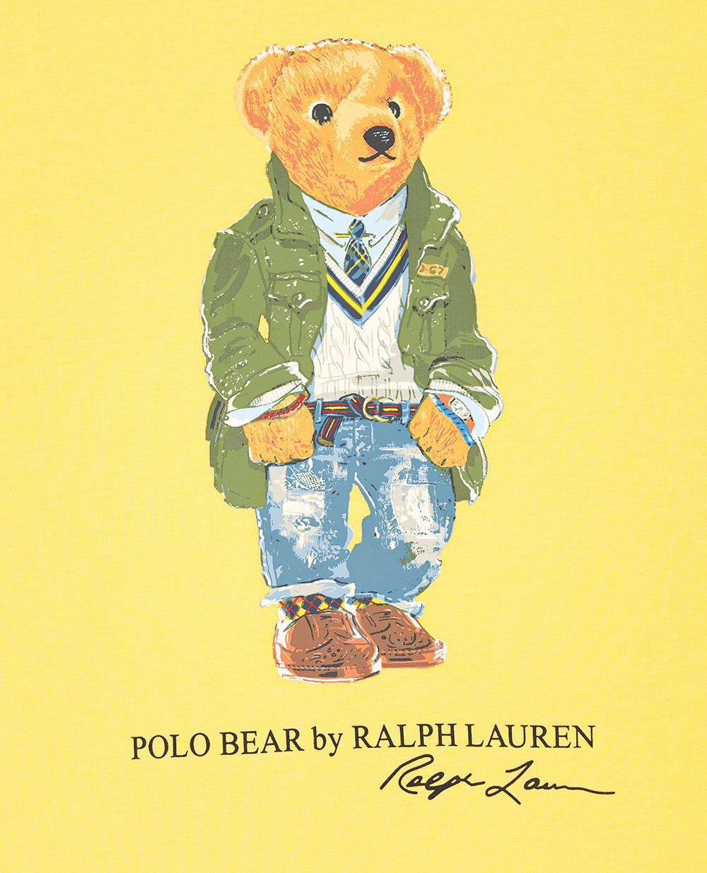 Детская футболка Polo Bear Polo Ralph Lauren Kids 323853828031, желтый цвет • Купить в интернет-магазине Kameron