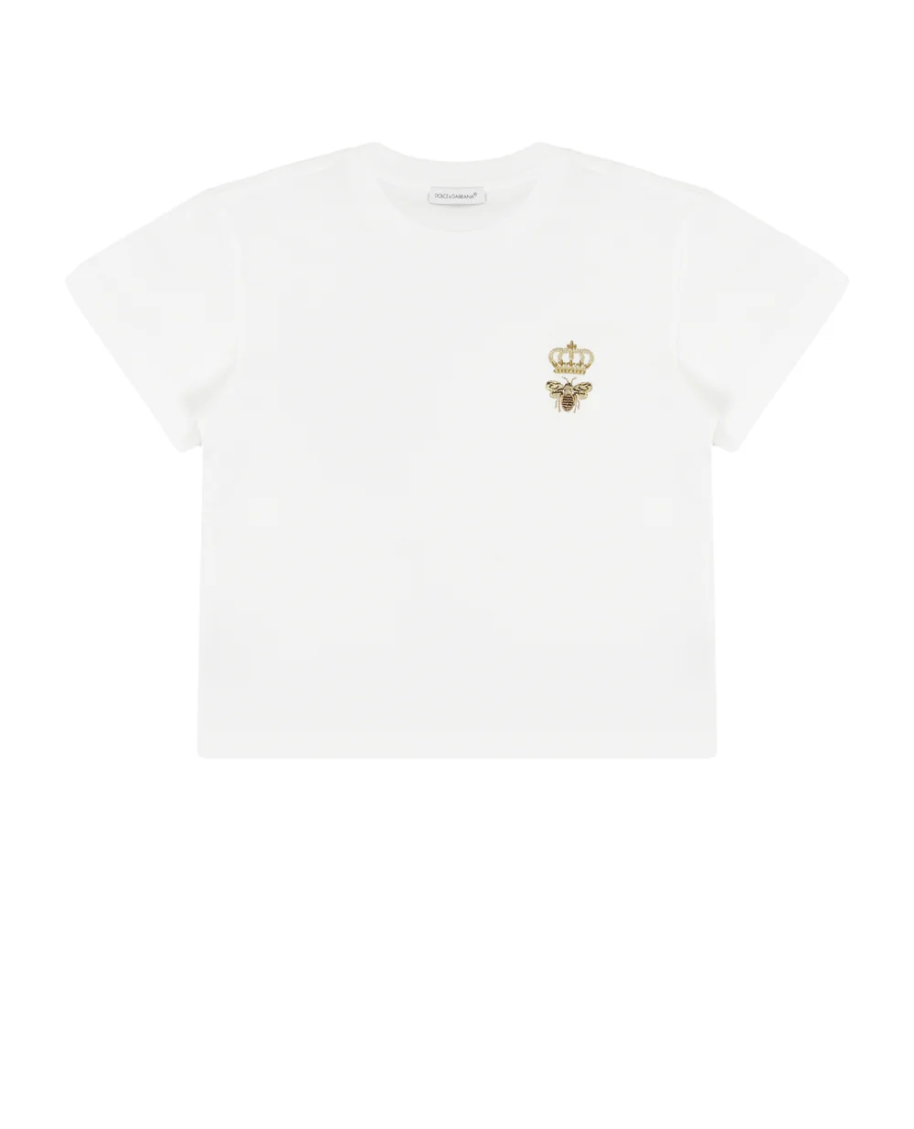 Футболка Dolce&Gabbana Kids L4JTCQ-G7YGN-B, белый цвет • Купить в интернет-магазине Kameron