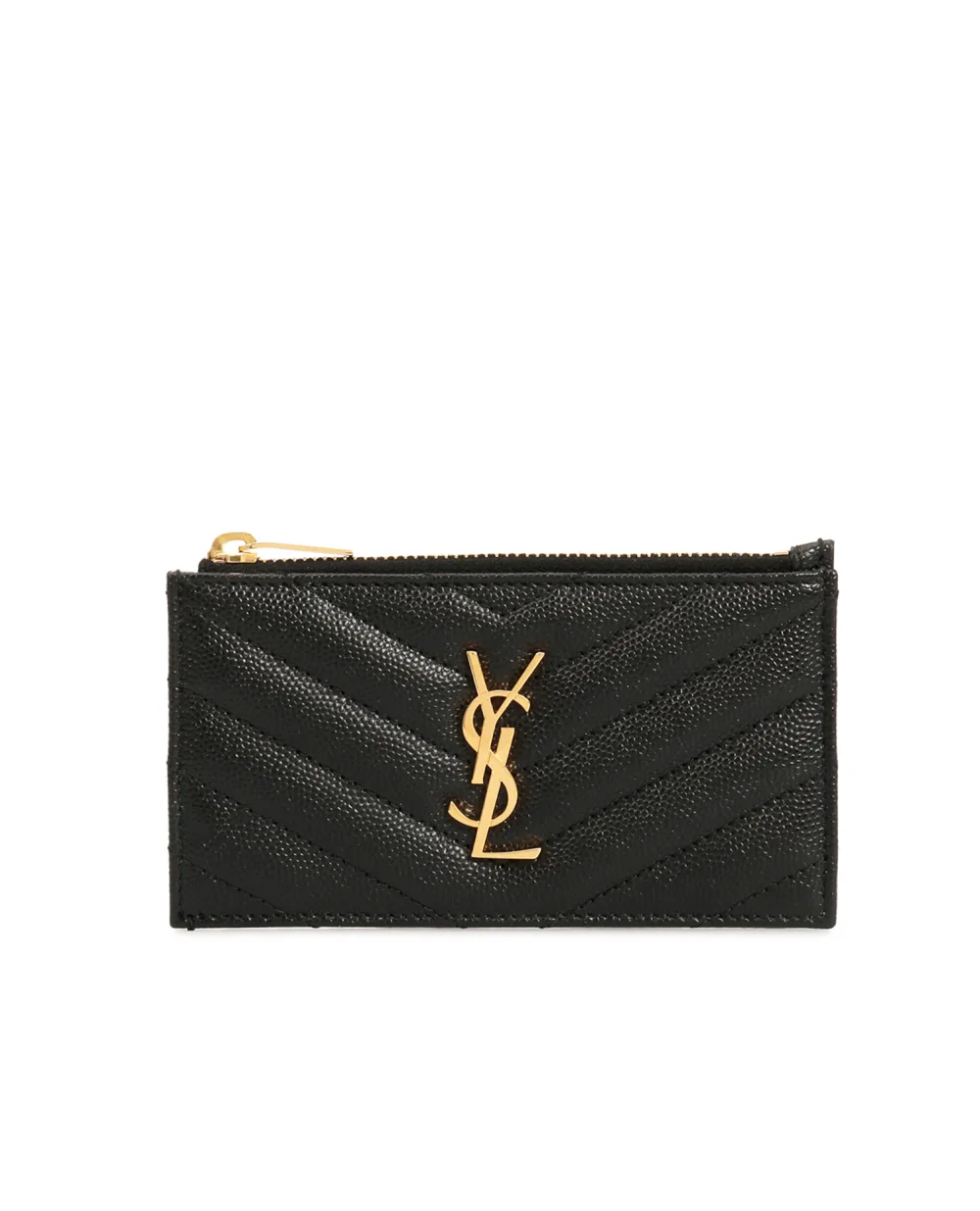 Шкіряна візитниця Saint Laurent 607915-BOW01, чорний колір • Купити в інтернет-магазині Kameron