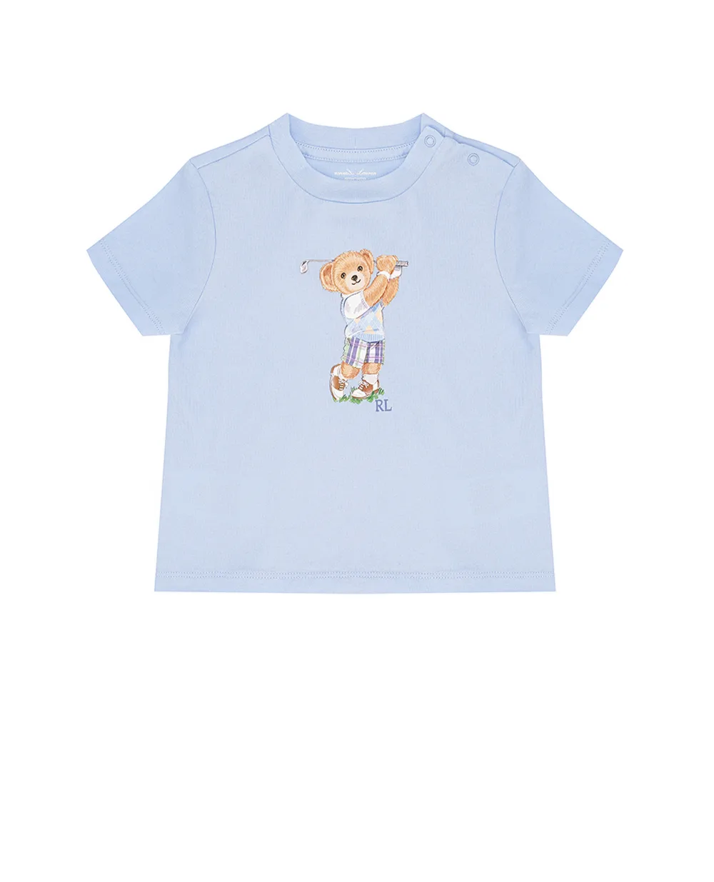 Детская футболка Polo Bear Polo Ralph Lauren Kids 320932547001, голубой цвет • Купить в интернет-магазине Kameron