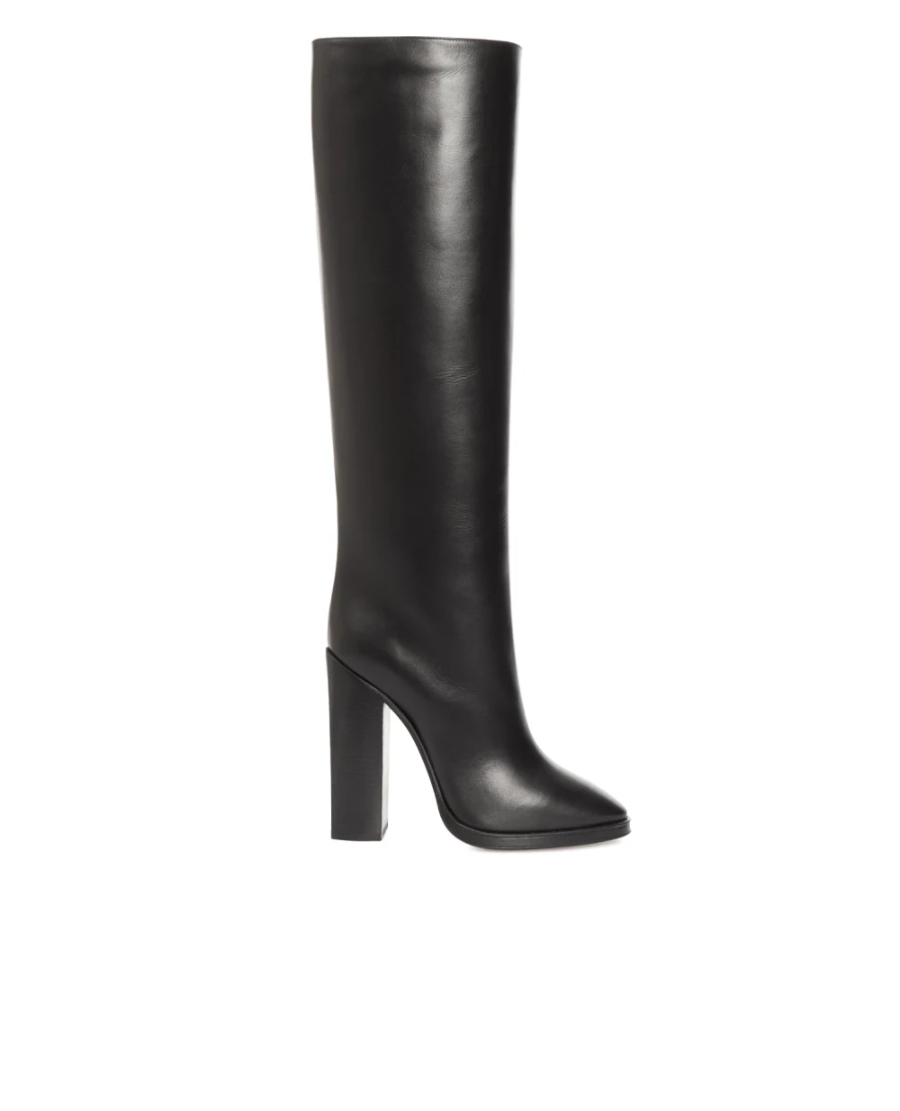 Кожаные сапоги Saint Laurent 673861-2W700, черный цвет • Купить в интернет-магазине Kameron