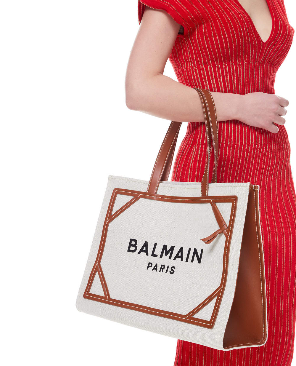 Сумка B-Army Shopper Medium Balmain DN1FF810TDCS, бежевий колір • Купити в інтернет-магазині Kameron