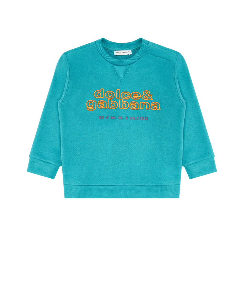 Свитшот Dolce&Gabbana Kids L1JWBF-G7A8E, бирюзовый цвет • Купить в интернет-магазине Kameron