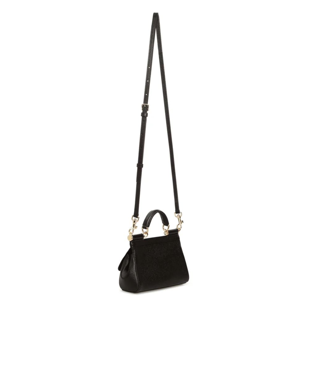 Кожаная сумка Sicily Small Dolce&Gabbana BB7116-A1001, черный цвет • Купить в интернет-магазине Kameron