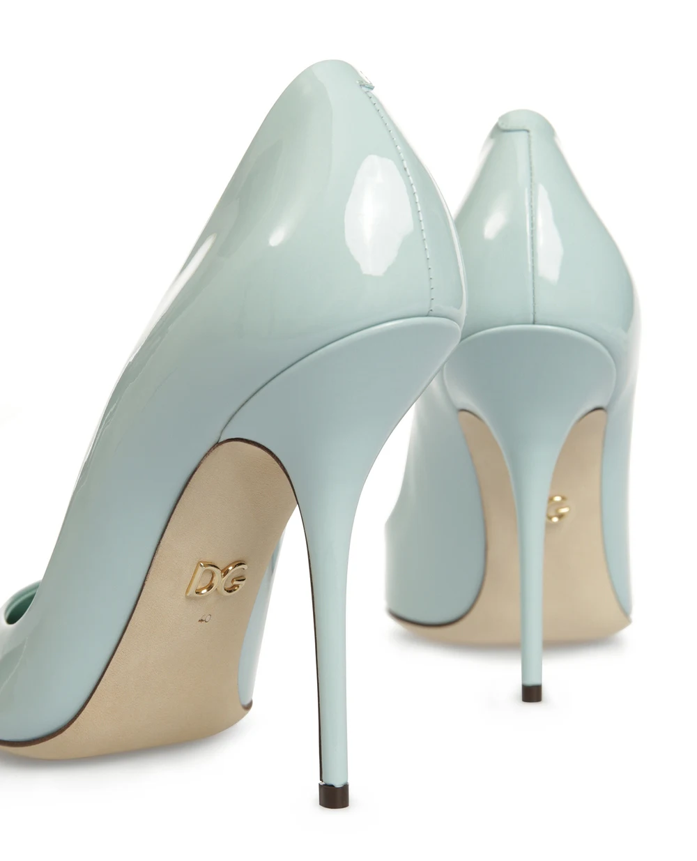 Кожаные лодочки Cardinale Dolce&Gabbana CD1475-A1471-S, голубой цвет • Купить в интернет-магазине Kameron