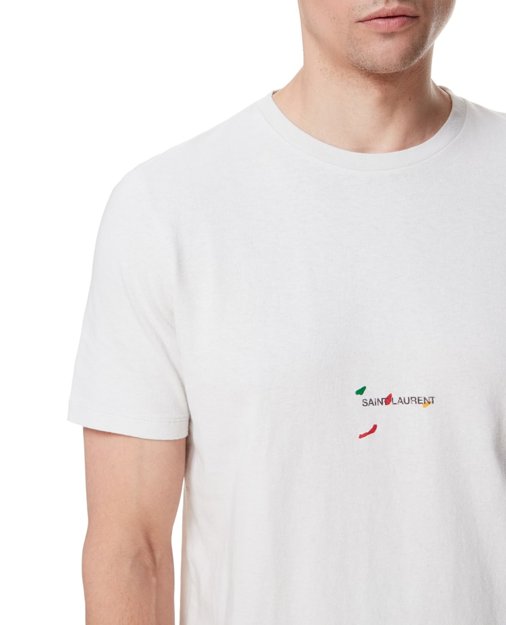 Футболка Saint Laurent 686186-Y36QP, белый цвет • Купить в интернет-магазине Kameron