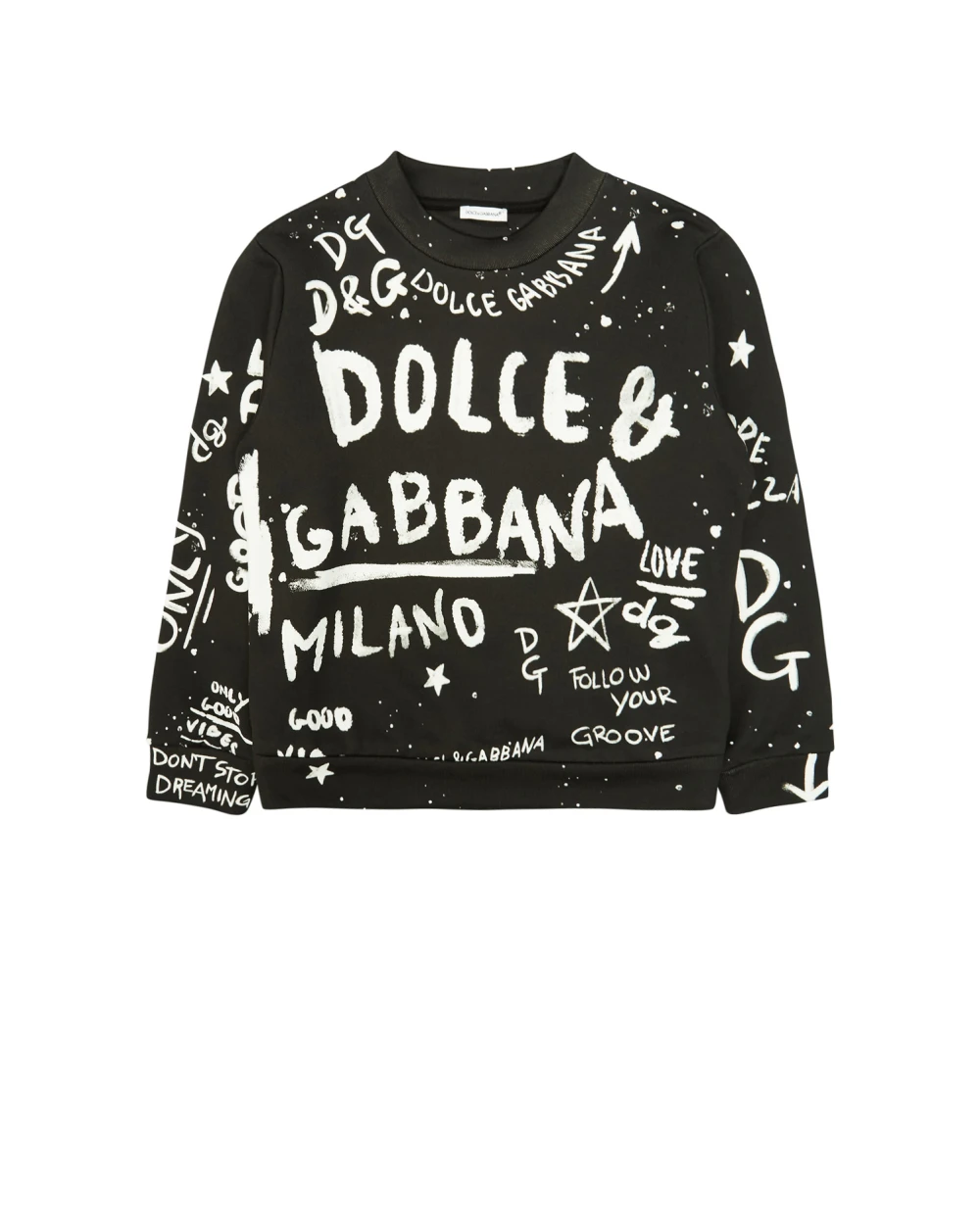 Свитшот Dolce&Gabbana Kids L4JW0K-G7BJQ-S, черный цвет • Купить в интернет-магазине Kameron