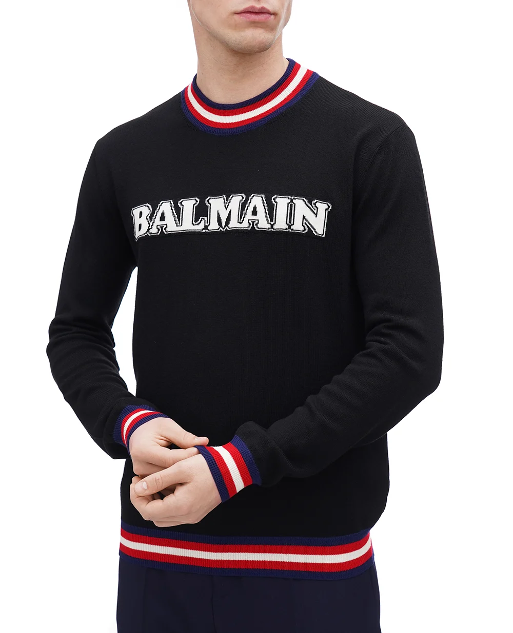 Светр Balmain BH0KD000KF45, чорний колір • Купити в інтернет-магазині Kameron