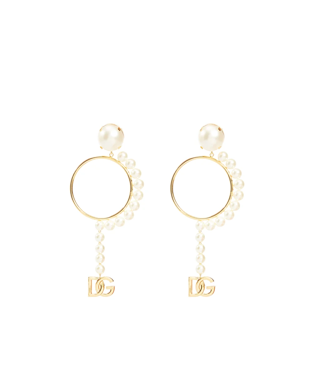 Клипсы Dolce&Gabbana WEN8P1-W1111, золотой цвет • Купить в интернет-магазине Kameron