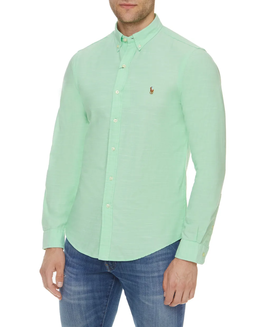 Рубашка Polo Ralph Lauren 710795457009, зеленый цвет • Купить в интернет-магазине Kameron