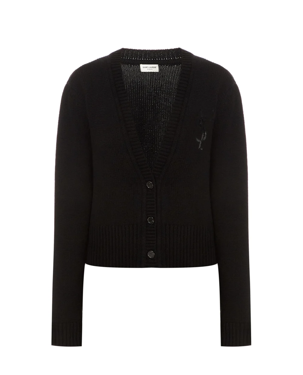 Кашемировый кардиган Saint Laurent 670116-Y75FV, черный цвет • Купить в интернет-магазине Kameron