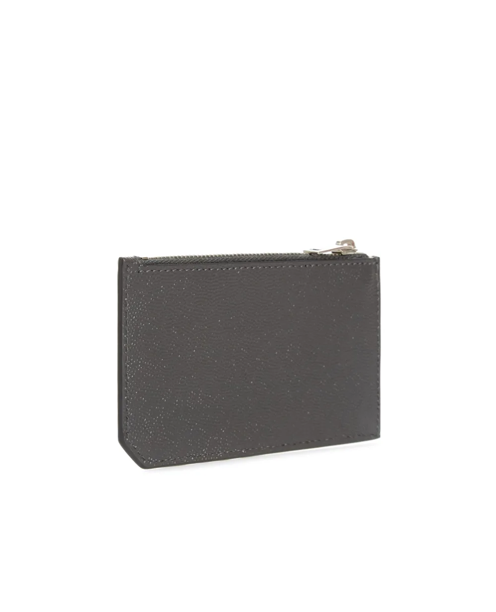 Кожаная визитница Pouch Saint Laurent 609362-BTY0N-, серый цвет • Купить в интернет-магазине Kameron