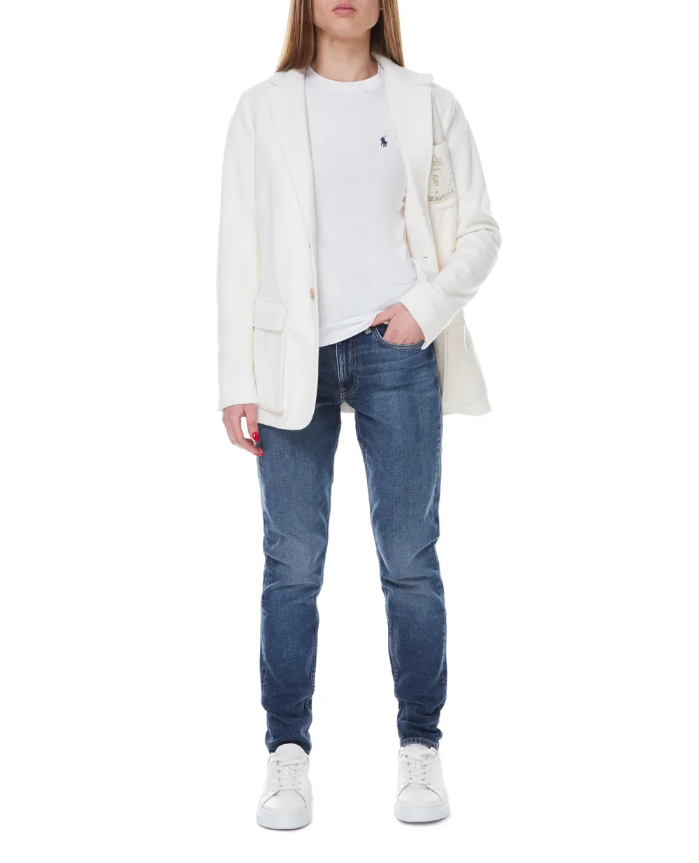 Футболка Polo Ralph Lauren 211898698005, белый цвет • Купить в интернет-магазине Kameron