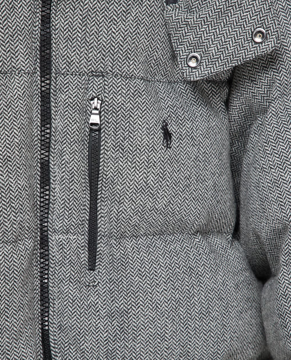 Шерстяной пуховик Polo Ralph Lauren 710877530001, серый цвет • Купить в интернет-магазине Kameron