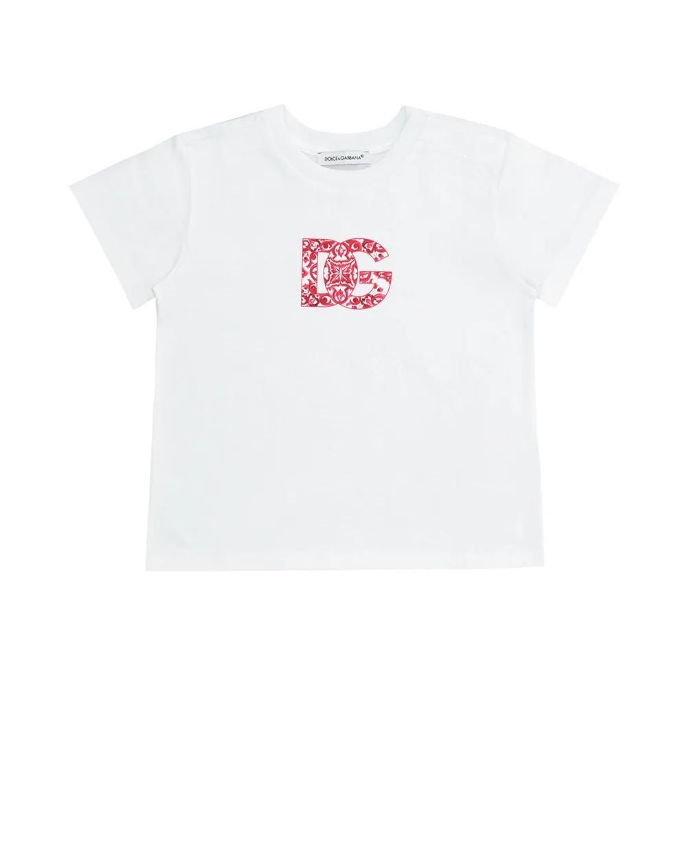 Детская футболка Dolce&Gabbana Kids L2JTIT-G7KXQ, белый цвет • Купить в интернет-магазине Kameron