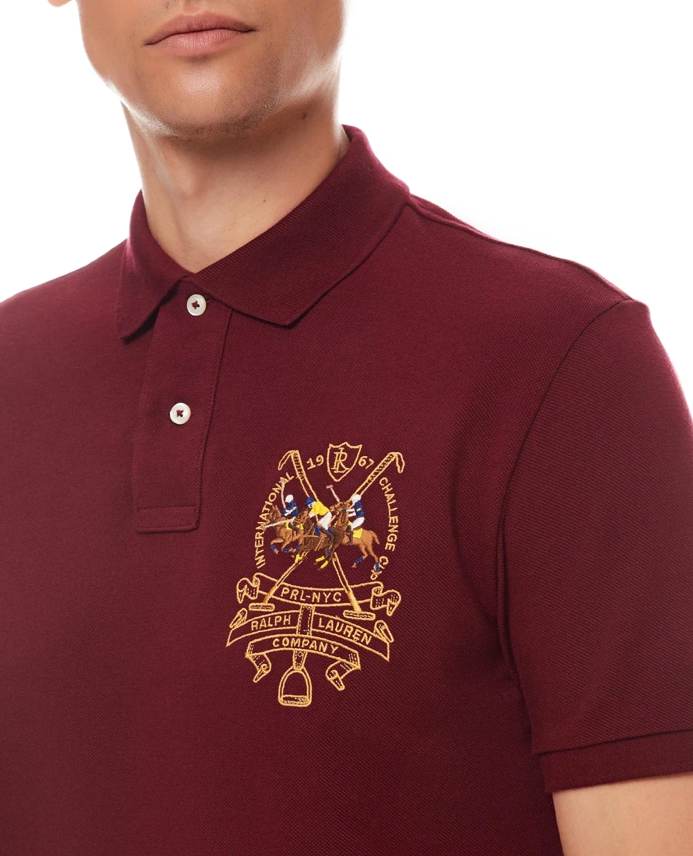 Поло Polo Ralph Lauren 710850303001, бордовый цвет • Купить в интернет-магазине Kameron