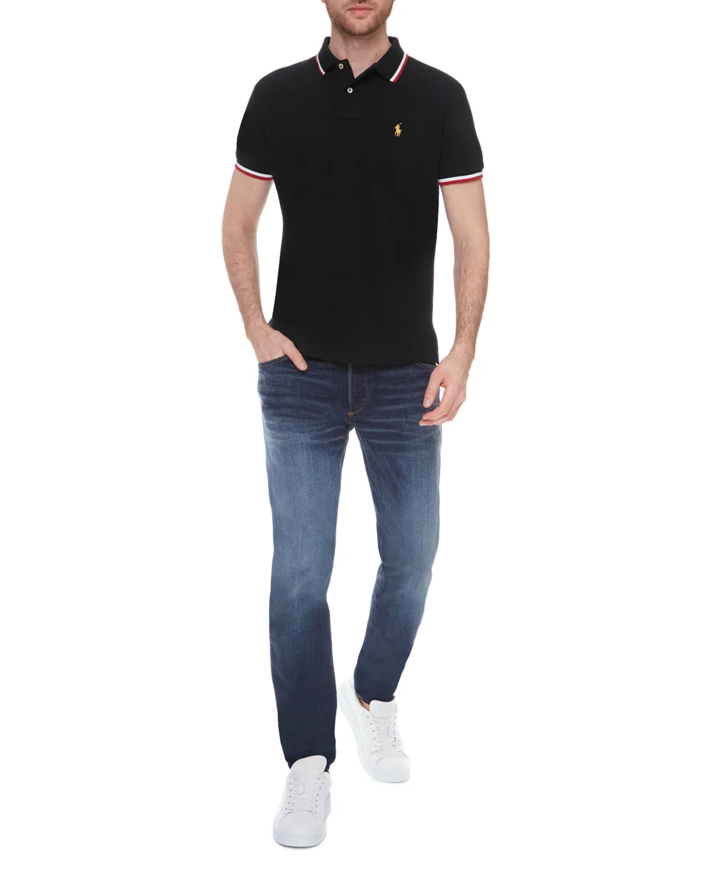 Поло Polo Ralph Lauren 710828369001, черный цвет • Купить в интернет-магазине Kameron