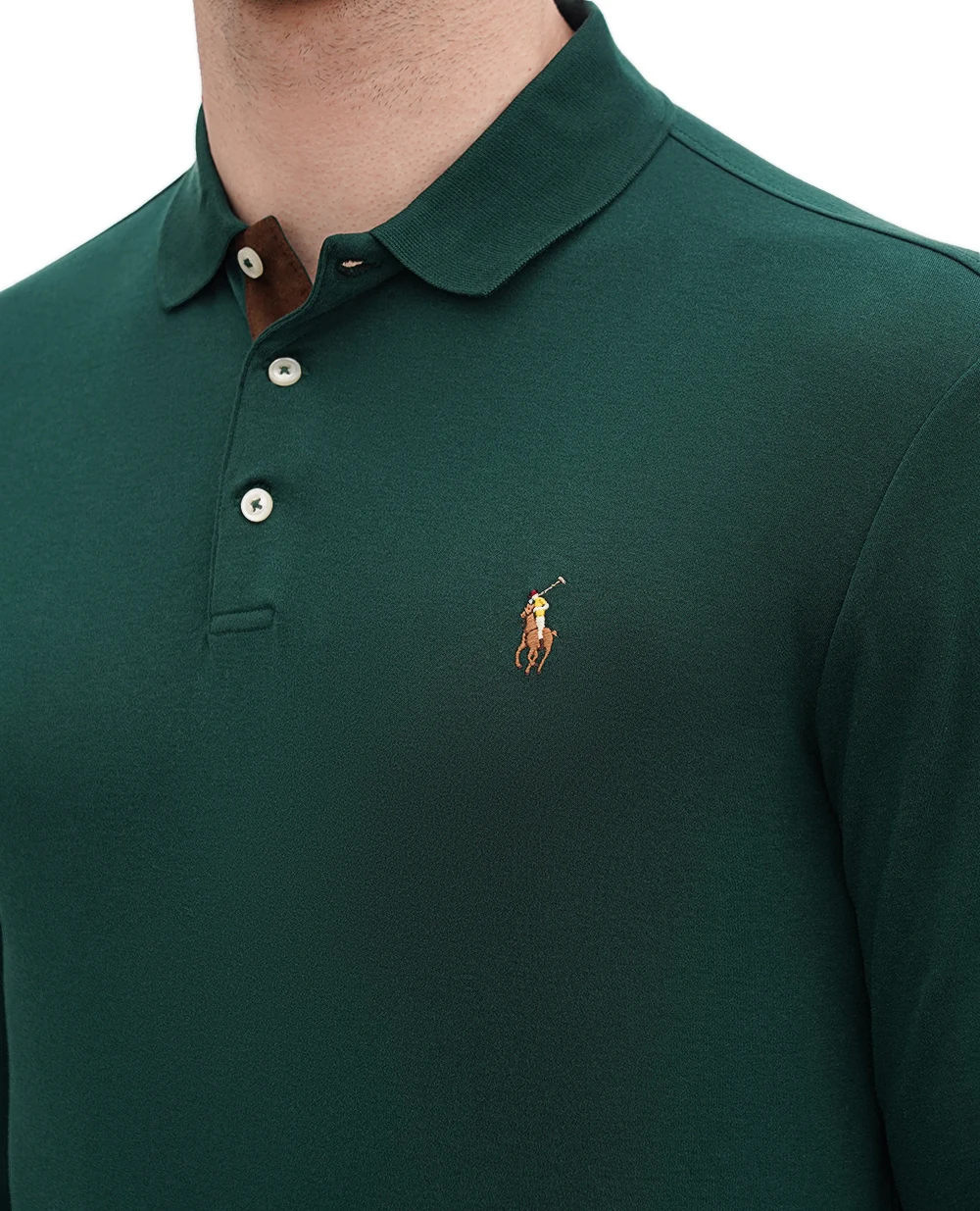 Поло Polo Ralph Lauren 710671785037, зеленый цвет • Купить в интернет-магазине Kameron