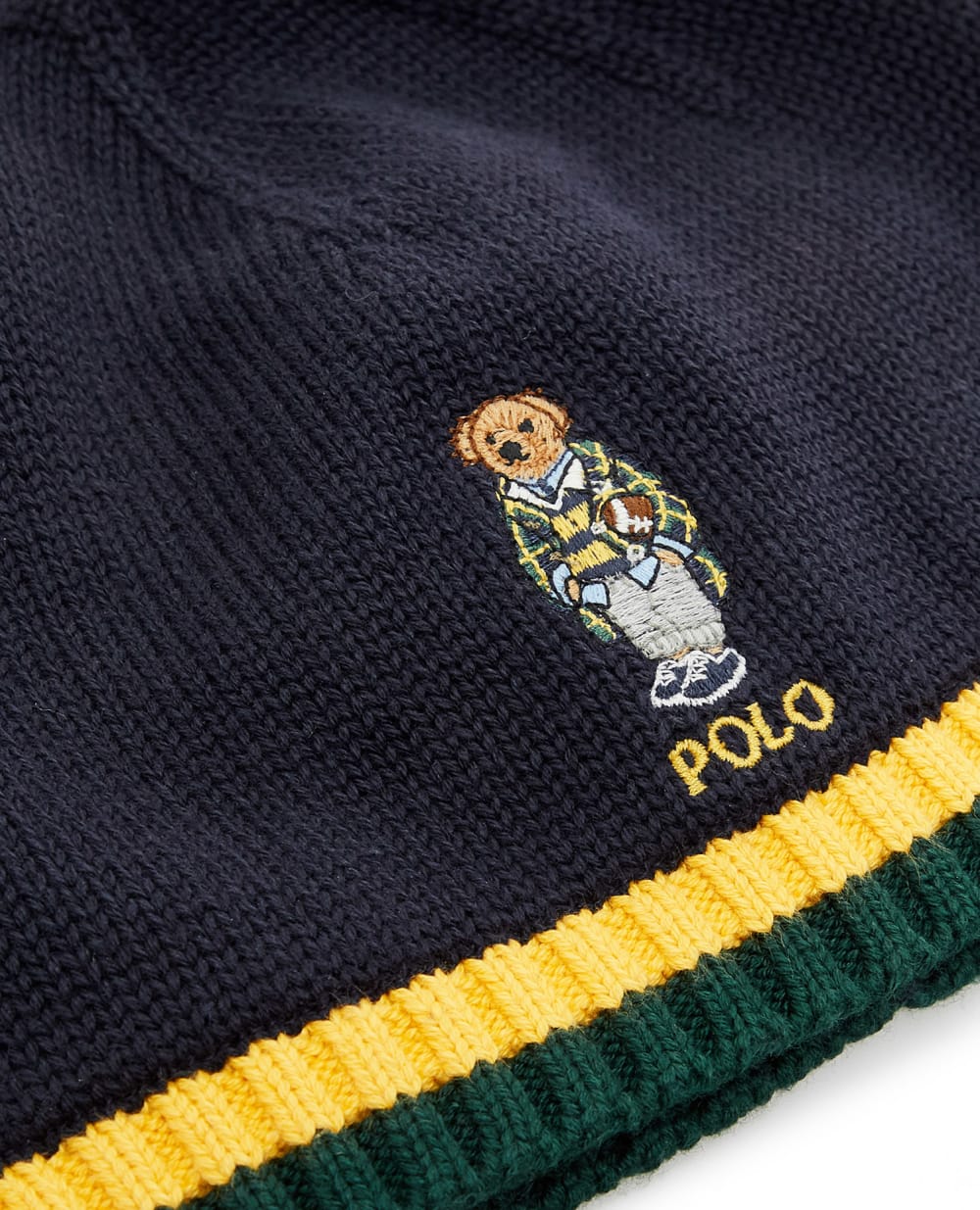 Детская шапка Polo Bear Polo Ralph Lauren Kids 323879738001, синий цвет • Купить в интернет-магазине Kameron