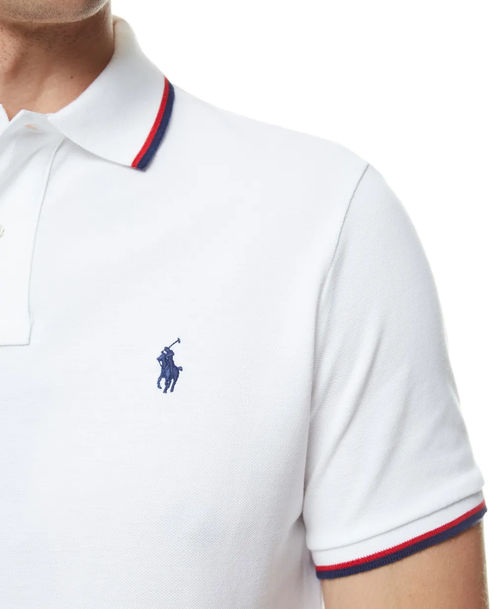 Поло Polo Ralph Lauren 710842621002, белый цвет • Купить в интернет-магазине Kameron