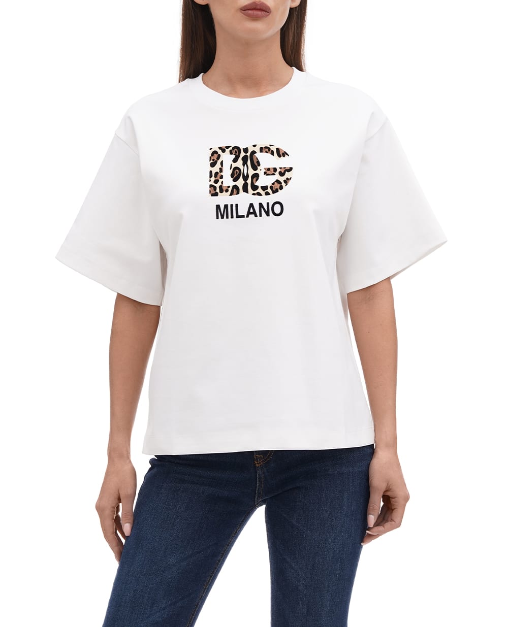 Футболка Dolce&Gabbana F8U44Z-GDBZR, белый цвет • Купить в интернет-магазине Kameron
