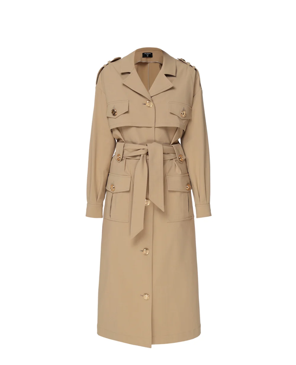 Тренч Balmain VF19165X392, бежевый цвет • Купить в интернет-магазине Kameron