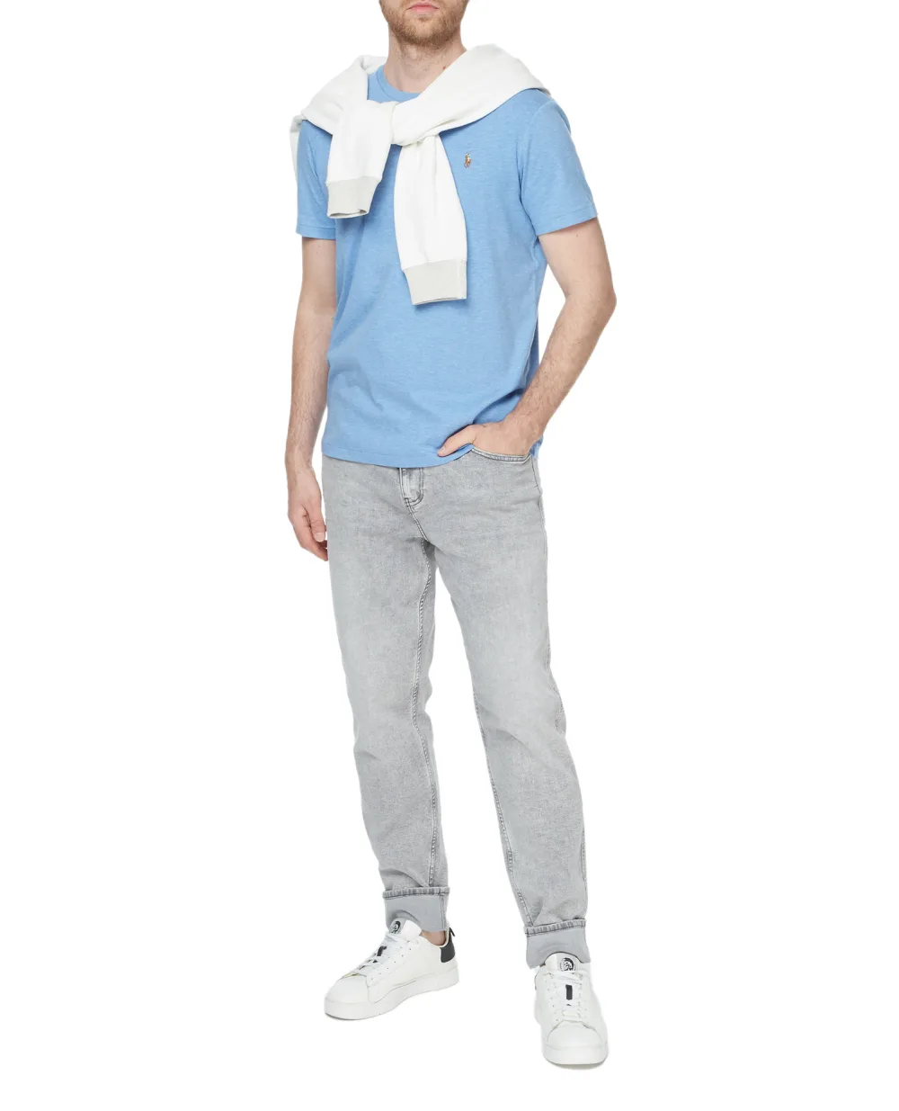 Футболка Polo Ralph Lauren 710740727024, голубой цвет • Купить в интернет-магазине Kameron