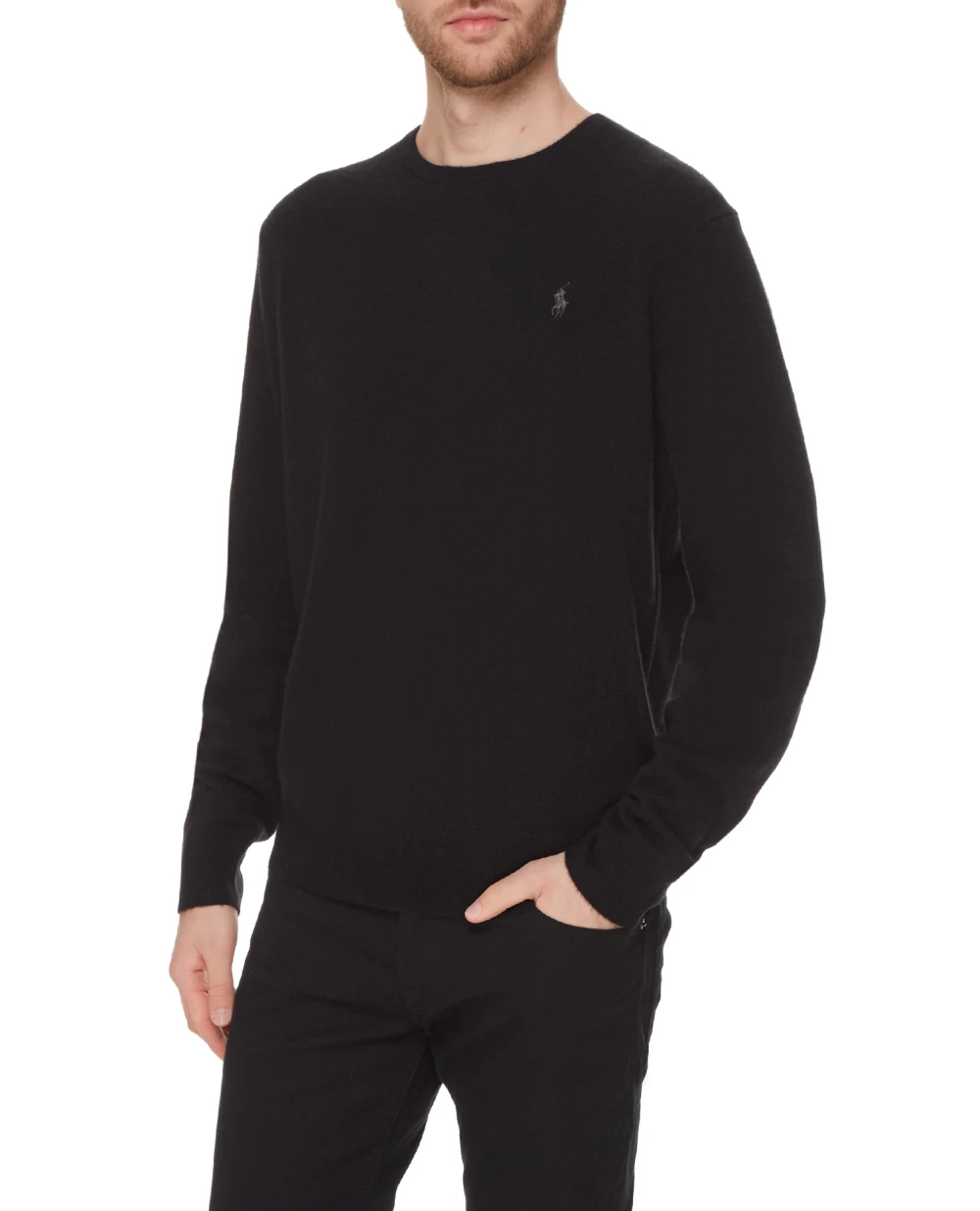 Шерстяной джемпер Polo Ralph Lauren 710667378005, черный цвет • Купить в интернет-магазине Kameron