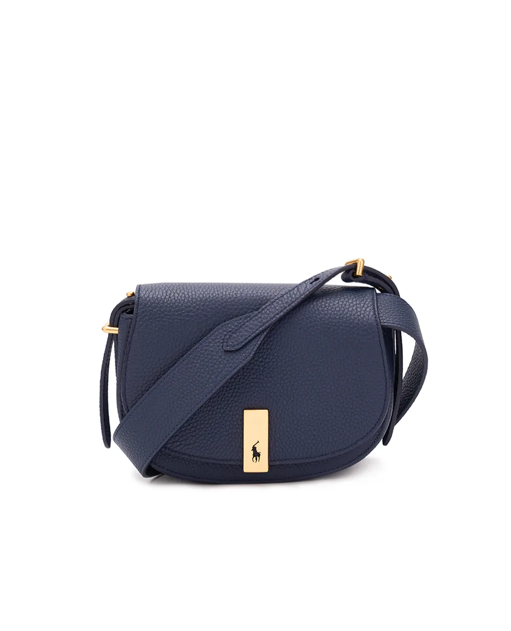 Кожаная сумка Polo ID Saddle Crossbody Small Polo Ralph Lauren 428934351002, синий цвет • Купить в интернет-магазине Kameron