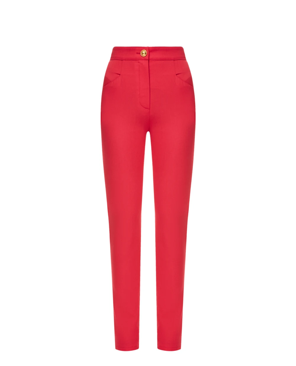 Шерстяные брюки Balmain VF0PD010W097, красный цвет • Купить в интернет-магазине Kameron